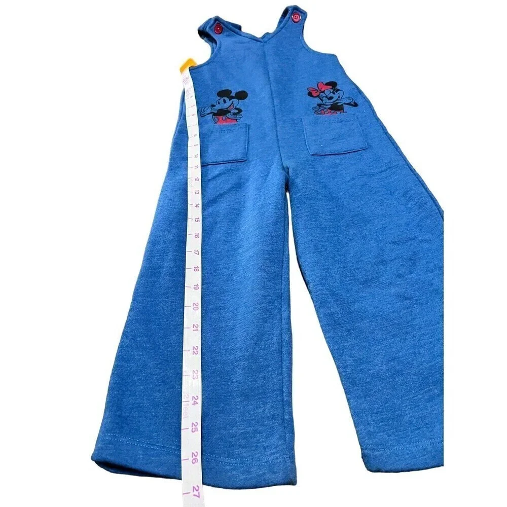 Disney Junior Minnie And Mickey Mouse Overalls Romper Set Size 4T